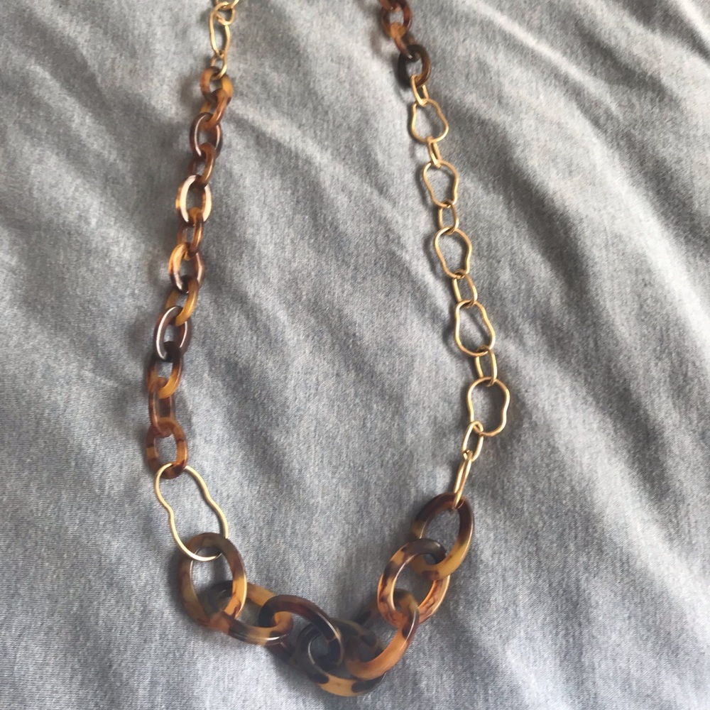 Tortoiseshell and gold chain - 33 in